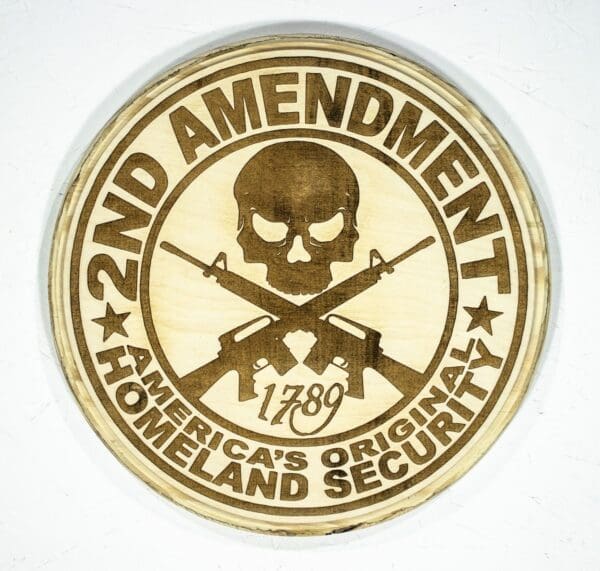 2nd Amendment Plaque (light backer)