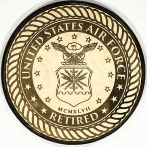 Retired US Air Force Plaque (Dark Backer)