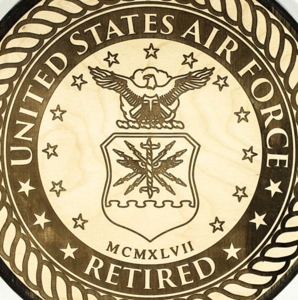 Retired US Air Force Plaque (Dark Backer) - Image 2