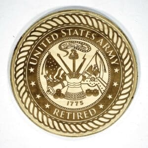 Retired US Army Plaque (Natural Backer)