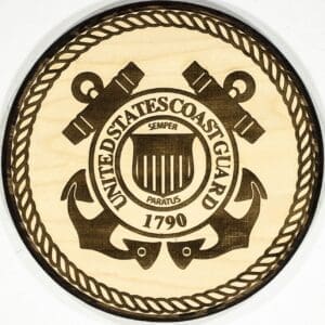Official United States Coast Guard Plaque
  (Dark Backer)