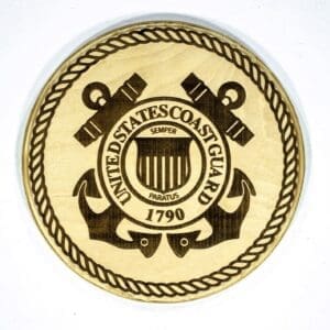 Official United States Coast Guard Plaque
  (Natural Backer)