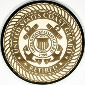 Retired US Coast Guard Plaque (Dark
  Backer)