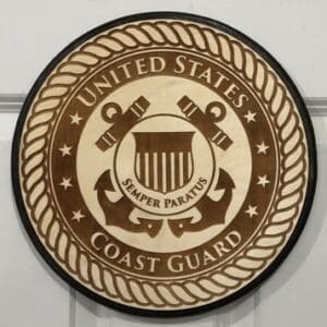 WC Version of the United States Coast
  Guard Plaque (dark backer)
