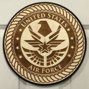 WC Version of the United States Air Force
  Plaque (dark backer)