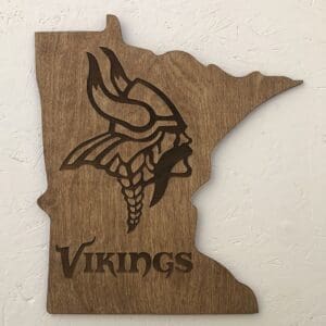 Minnesota Vikings logo on MN State Cut
  out