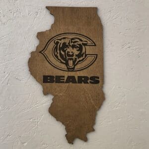 Chicago Bears logo on IL State Cut out