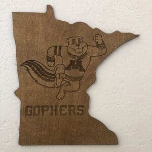 Minnesota Gophers logo on MN State Cut
  out
