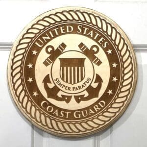 WC Version of the United States Coast
  Guard Plaque (light backer)