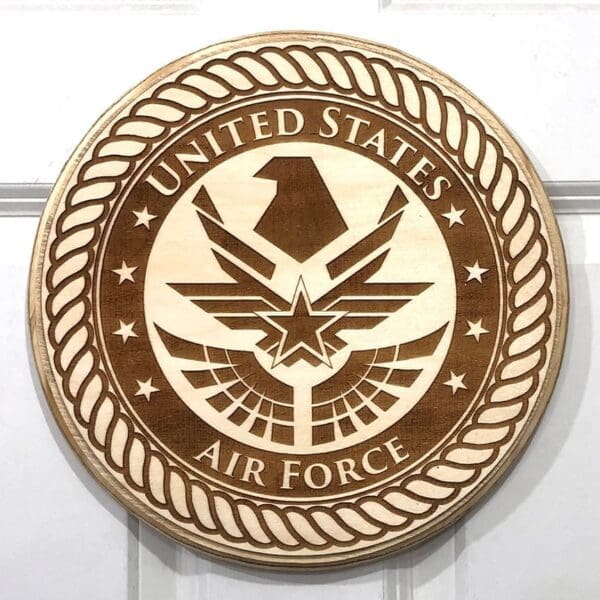 WC Version of the United States Air Force
  Plaque (light backer)