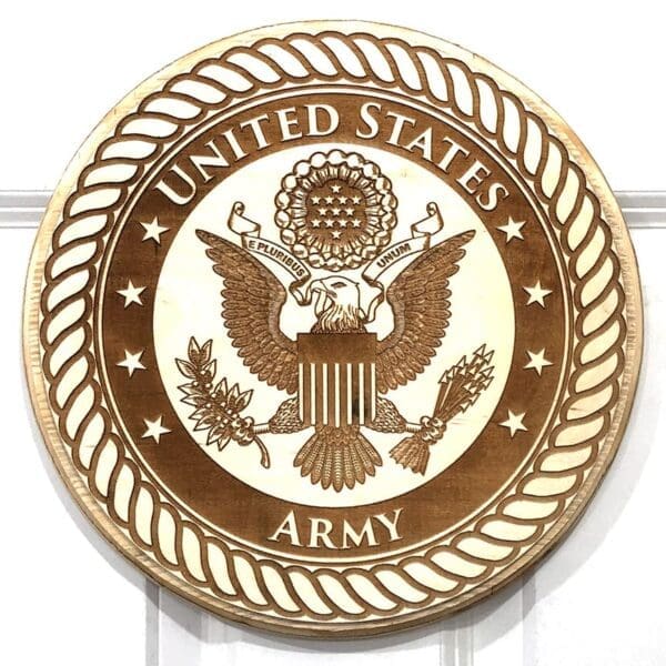 WC Version of the United States Army
  Plaque (light backer)