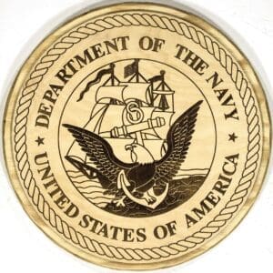 Official United States Navy Plaque
  (Natural Backer)