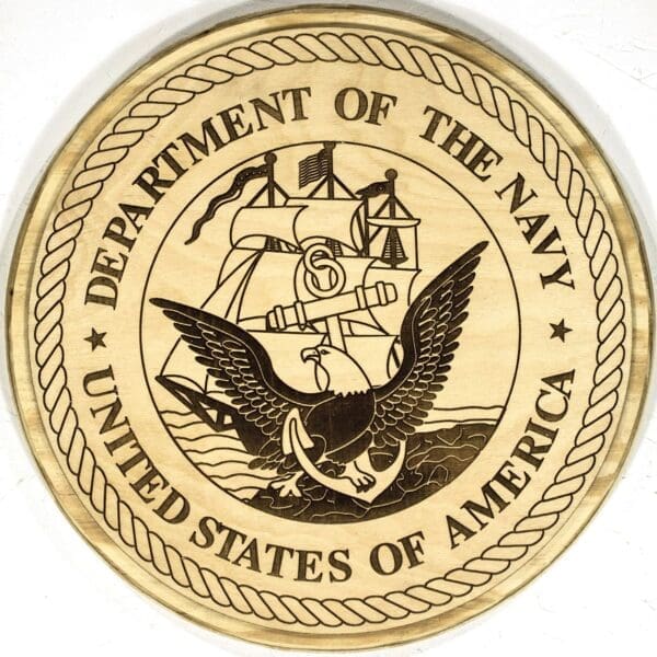 Official United States Navy Plaque
  (Natural Backer)