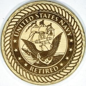 Retired US Navy Plaque (Natural Backer)