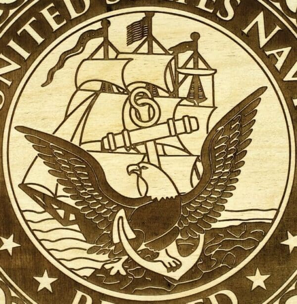 Retired US Navy Plaque (Natural Backer) - Image 2