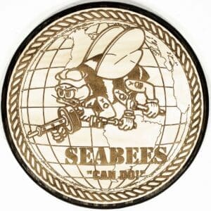 US SeaBees Plaque (Dark Backer)