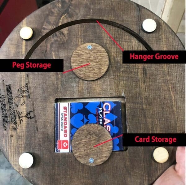 Thank You for Your Service Cribbage Board | 3-Track, 120-Point Round Game with Pegs & Cards - Image 2