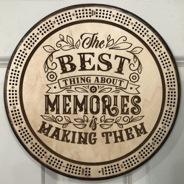 Making Memories Cribbage Board | 3-Track, 120-Point Round Game with Pegs & Cards