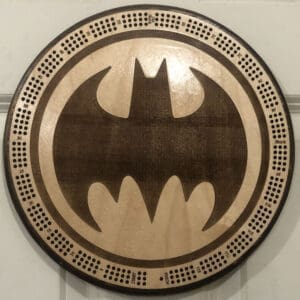 Batman Cribbage Board | 3-Track, 120-Point Round Game with Pegs & Cards