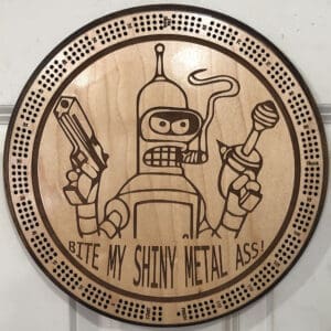 Bender Cribbage Board | 3-Track, 120-Point Round Game with Pegs & Cards