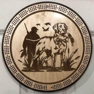 Hunter and Retriever Cribbage Board | 3-Track, 120-Point Round Game with Pegs & Cards