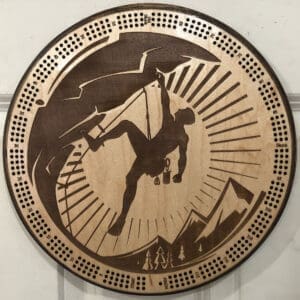 Cliff Hanger Cribbage Board | 3-Track, 120-Point Round Game with Pegs & Cards