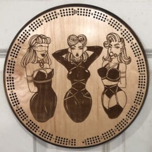 See No Evil, Speak No Evil, Hear No Evil Cribbage Board | 3-Track, 120-Point Round Game with Pegs & Cards