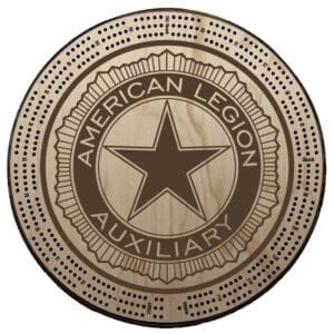 Auxiliary (ALA) | Engraved | Logo Only | Cribbage Board
