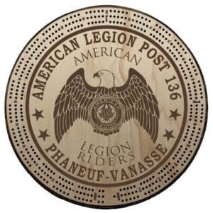 Riders | Engraved | C2: Post #, Post Name | Cribbage Board