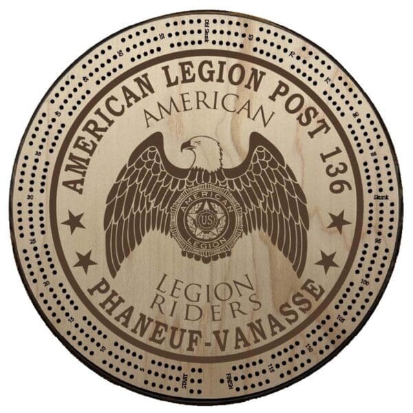 Riders | Engraved | C2: Post #, Post Name | Cribbage Board
