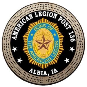 Sons (SAL) | Printed | C1: Post #, Post City, State | Cribbage Board